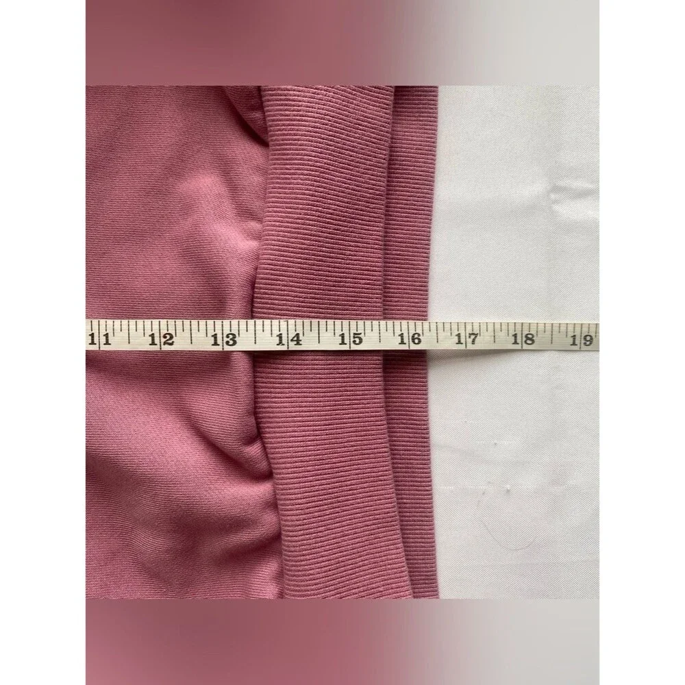 ALO Yoga Pink Wild Rose Accolade Cropped Sweatshirt Medium California Casual